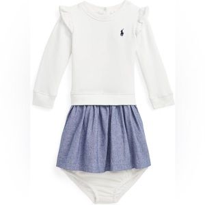 Ralph Lauren Fleece Sweatshirt Dress & Bloomer